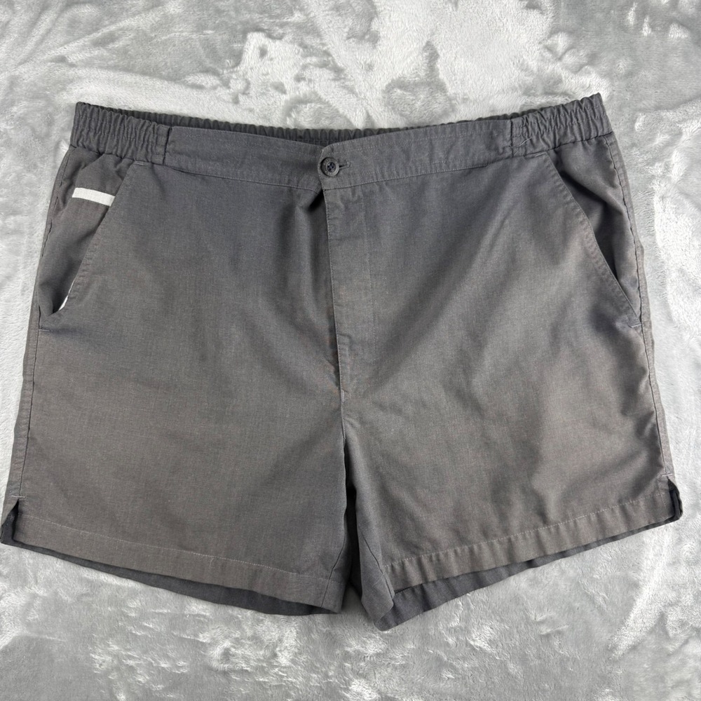 Pierre Cardin Mens Gray Elastic Waist Casual Shorts Size Large Vintage Sunfaded